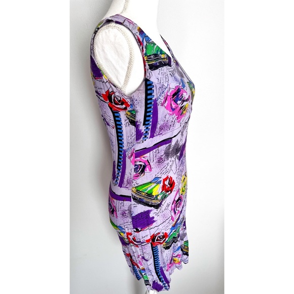 Jams World Vintage Purple Tank Mini dress Mustang Rose - Picture 10 of 11